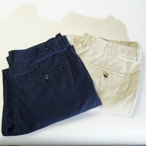 2 Pair LL Bean Classic Fit Khakis sz 8P